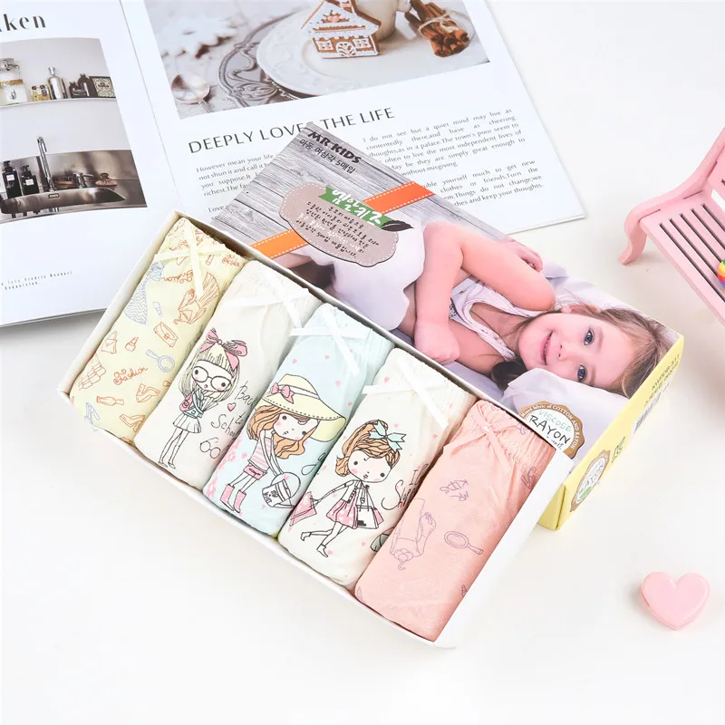 Хлопковые трусики для девочек 1 14 лет нижнее белье с мультяшным рисунком мягкие