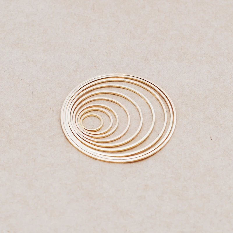 50 шт./лот медные круглые ювелирные аксессуары KC золотого цвета модные подвески