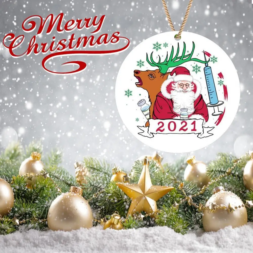 

Lightweight Hanging Ornament Space-saving Ceramic Xmas Hanging Plaque Decorative Single-sided Xmas Tree Pendant for Festival