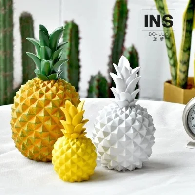 Creative resin pineapple decoration big piggy bank for kids digital coin counting Money Boxes | Дом и сад