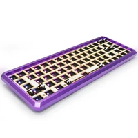 customized gk68xs keyboard customized kit hot swappable nkro rgb wired bluetooth compatible dual mode pcb mounting plate case