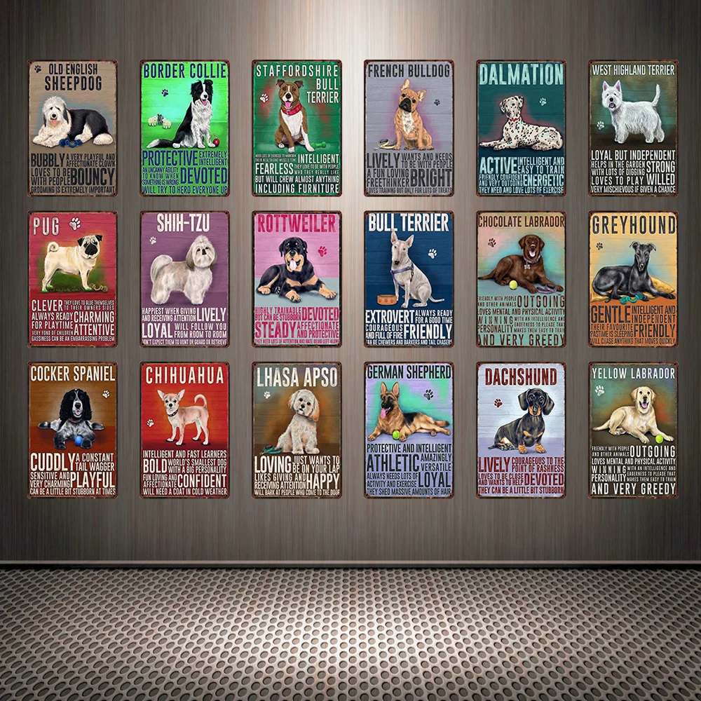 

Жестяной знак «Собачья грейза и граница» колли, персонализированный постер, Классическая Металлическая живопись, Декор, искусство, искусст...