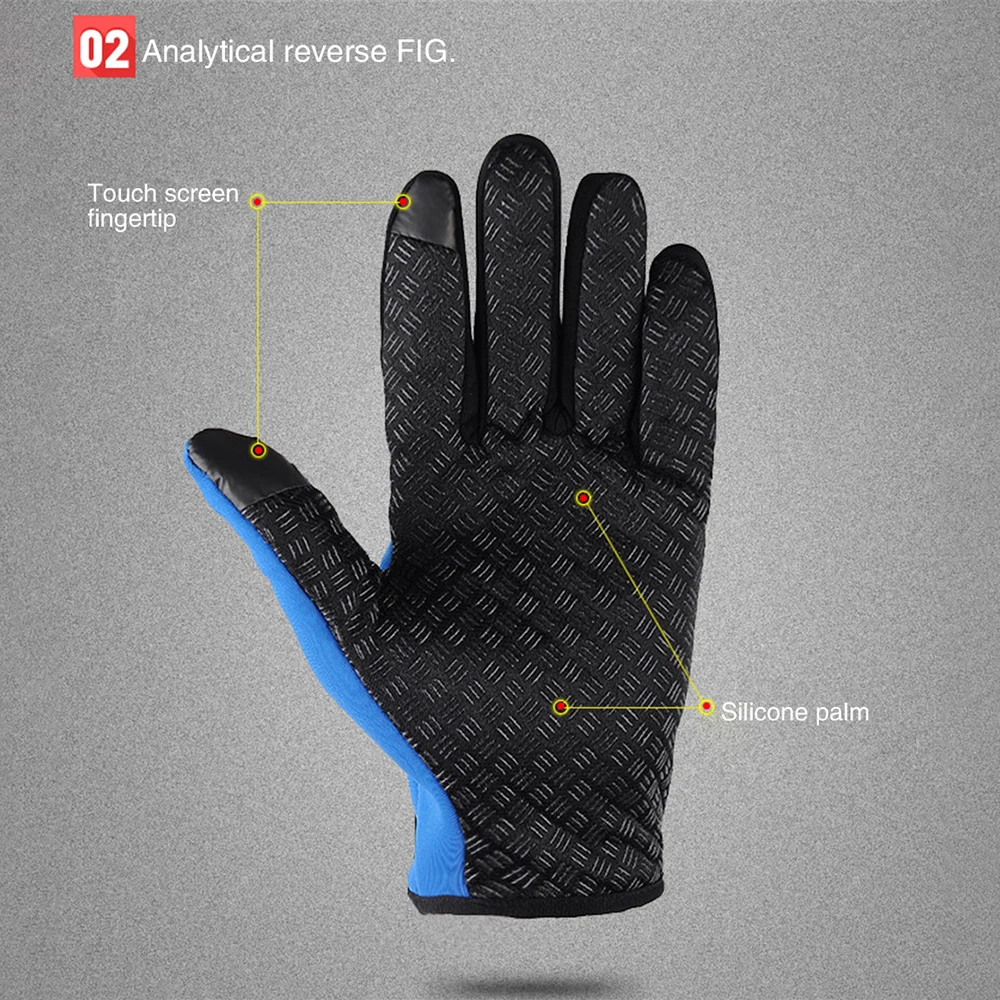 Перчатки для велоспорта мужчин и женщин водонепроницаемые ветрозащитные теплые