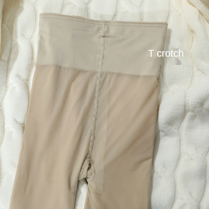 

Outer Wear Plus Velvet Padded Leggings High Waist Abdomen Fishbone Buttocks Warm All-in-one Pants Foot Pantyhose