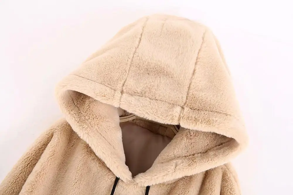 Дропшиппинг универсальные черный плюшевый куртка Дамская мода chaqueta mujer панк