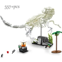 new jurassic world park dinosaur fossils building blocks sets bricks compatible with lepining model children toys gifts