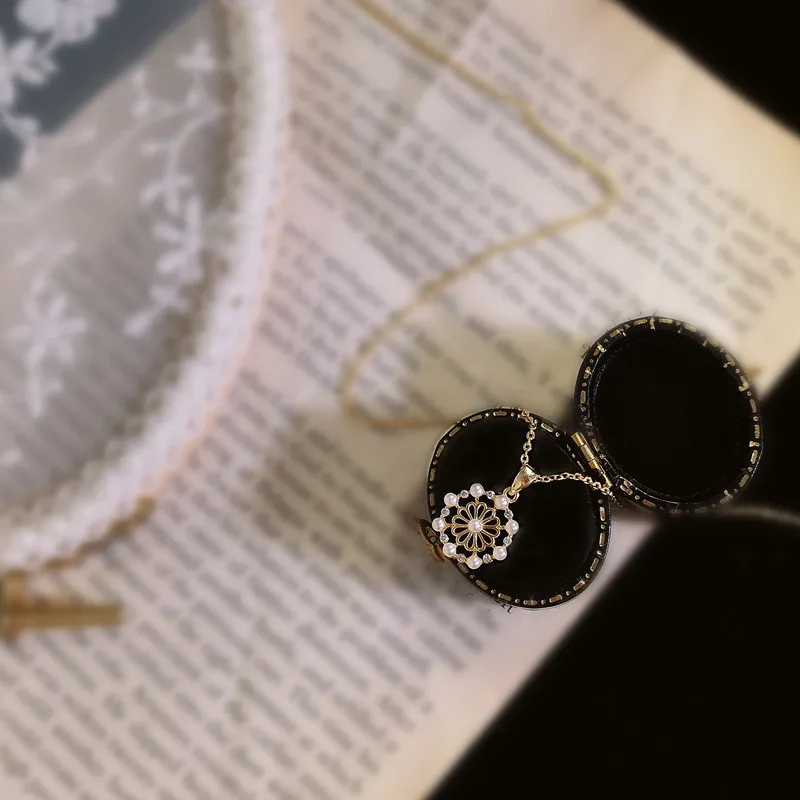 Классический Модный кулон жемчужное ожерелье для женщин винтажный калейдоскоп