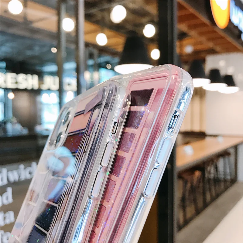 Makeup cosmetic quicksand case for iphone 14 XS Max XR Bling glitter Dynamic liquid hard phone case 13 iphone 11 Pro 7 8 plus 12