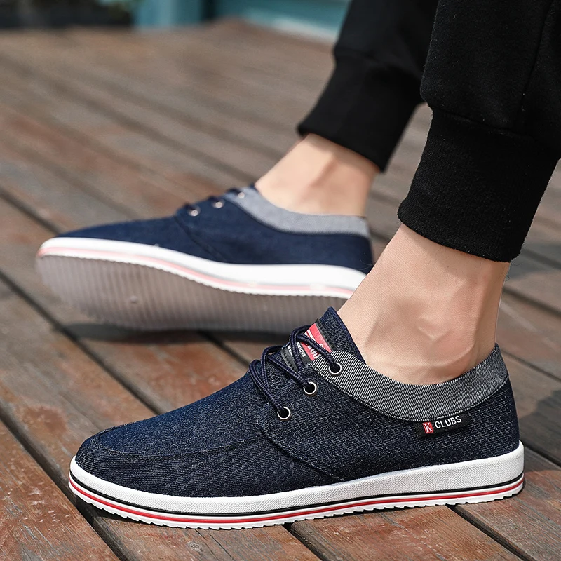 Джинсовые парусиновые туфли мужские повседневные дышащие кроссовки легкие
