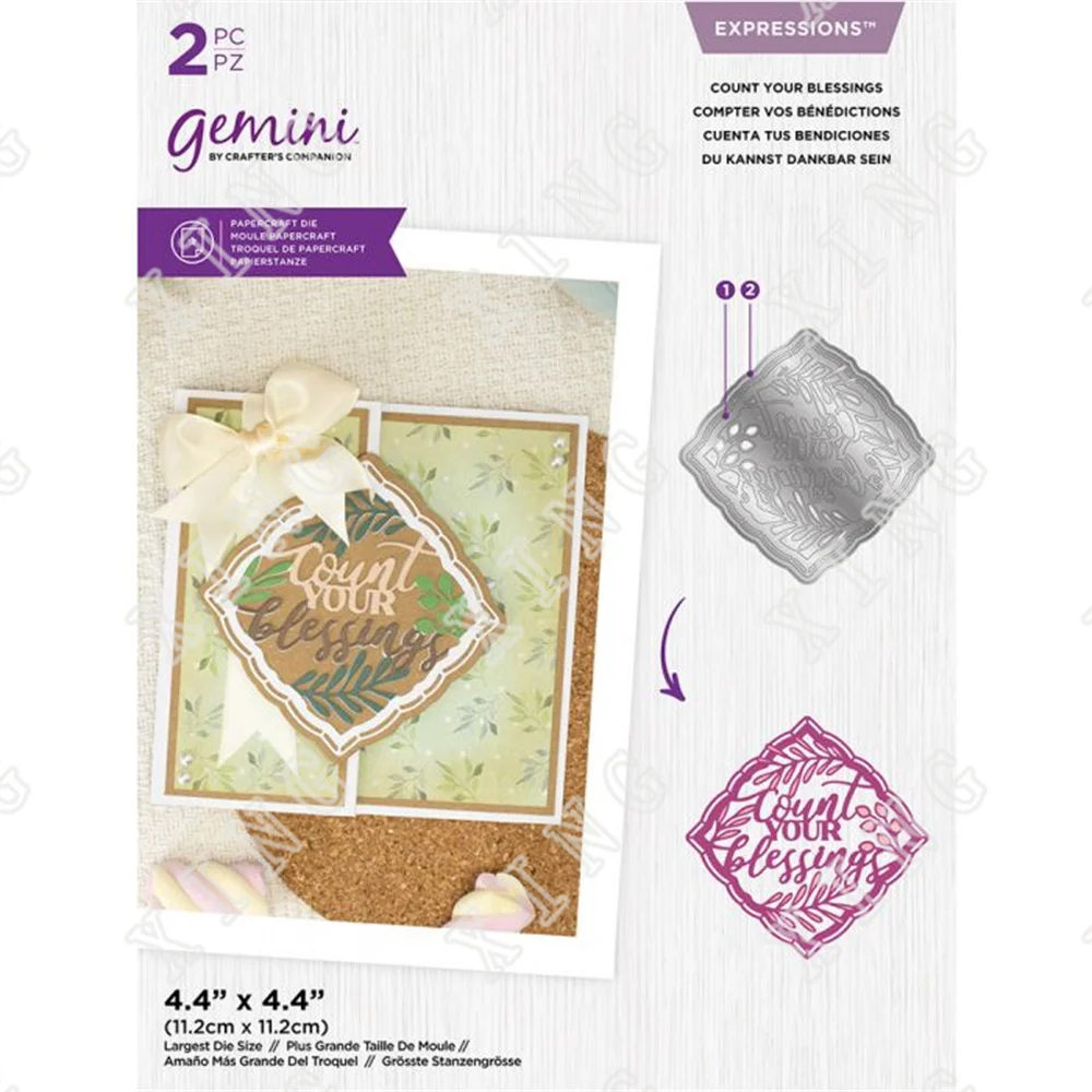 

2022 Newest Craft Metal Cutting Dies Count Your Blessings Molds Diy Scrapbook Paper Craft Gift Knife Mould Blade Punch Stencils