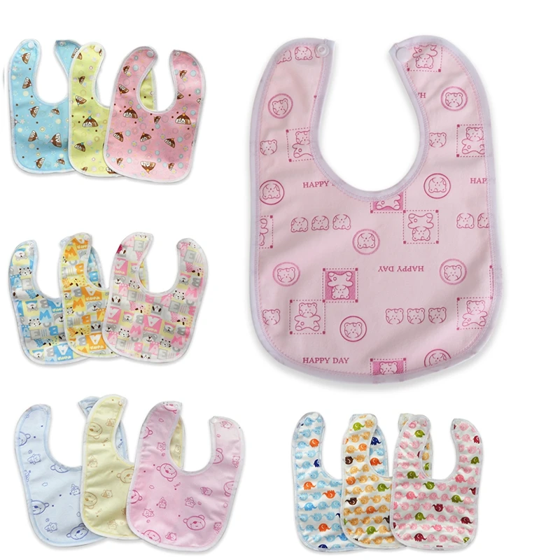 

Random Style Baby Bib Velvet Waterproof Baby Care Feeding Printing Bibs Towel