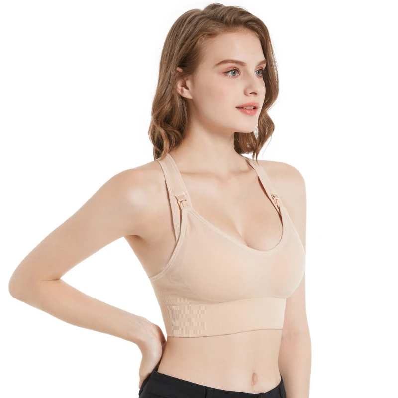 

Women Pre-opening Breastfeeding Hollow Push Up Bra Female Fitness Gym Active Breathable Top Girls Sexy Running Yoga Sports Bra