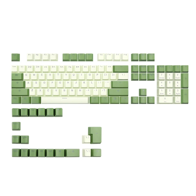 

Q1JF 124 Key Matcha Keycap PBT Double Shot OEM Mechanical Keyboard Keycaps Backlight
