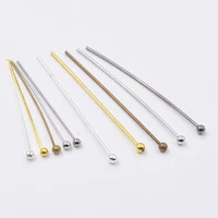 200pcs dia 0 50 7mm 12 35mm metal ball head pins needles beads handmade for diy jewelry making accessories earring findings