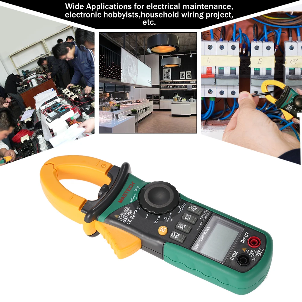 Mastech MS2108A цифровой мультиметр с зажимом частота Макс./мин. Значение измерения удерживающая лампочка сумка для переноски