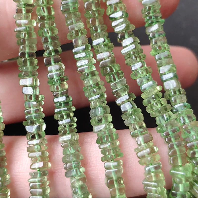Бусины AAAA зеленые квадратные 3 6 мм для бижутерии ожерелья 40 см|Бусины| |