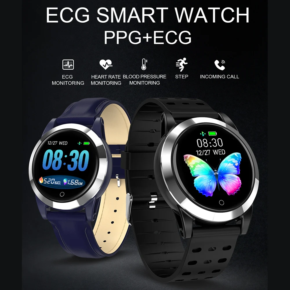 696 R19 ЭКГ монитор сердечного ритма Мониторинг Артериального Давления Смарт-часы