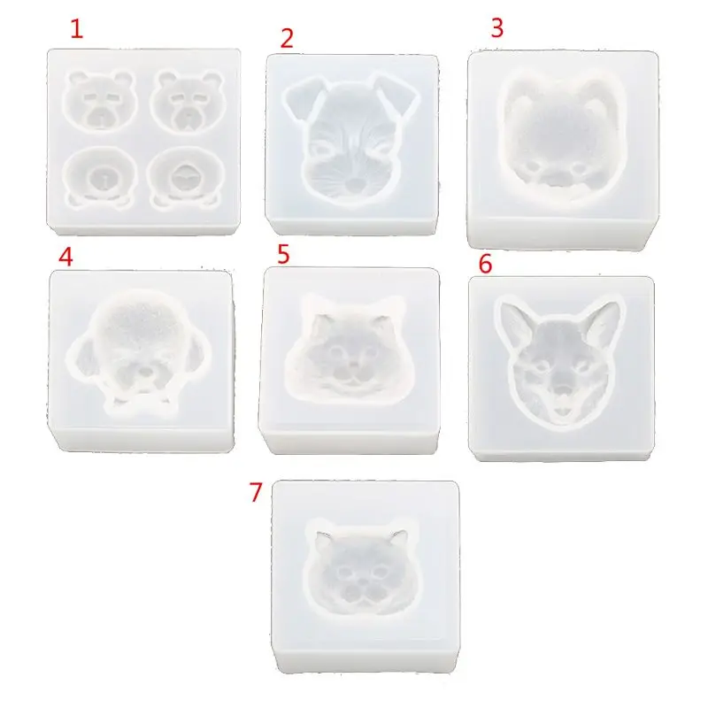 Милый питомец собака кошка медведь кулон смолы силиконовые формы ювелирных