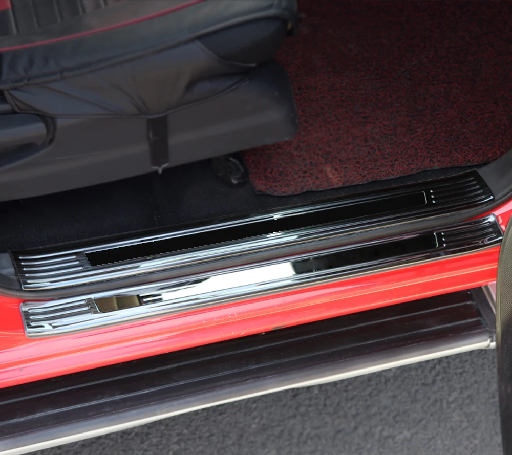 

Car Accessories for Nissan Navara NP300 2015-2019 Stainless Steel Inner & Outer Door Sill Scuff Plate Threshold Cover Trim 8pcs