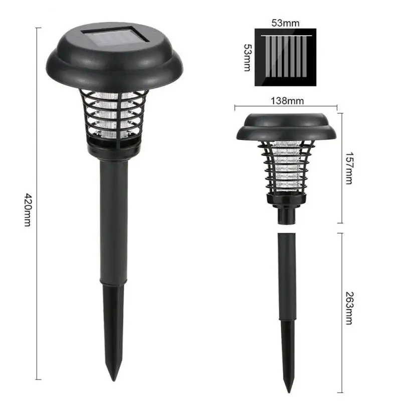 

1Pcs Solar Mosquito Killer Lamp Garden Lawn Light Solar Powered LED Light Garden Mosquito Outdoor Pest Bug Insect Repellents