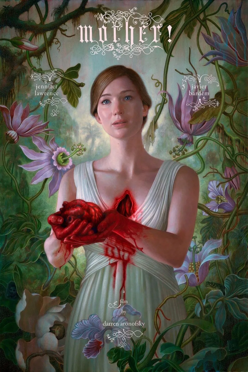 Mother Movie Jennifer Lawrence Javier Bardem Ed Harris SILK POSTER Wall painting 24x36inch | Дом и сад