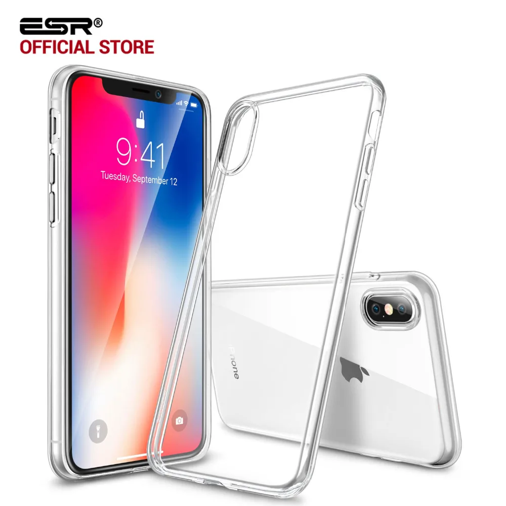 Чехол для iphone X/XS/XR/XS Max, ESR Мягкий ТПУ бампер прозрачный чехол 0,8 мм ультра тонкий светильник Желейный чехол для iphone 10 XS