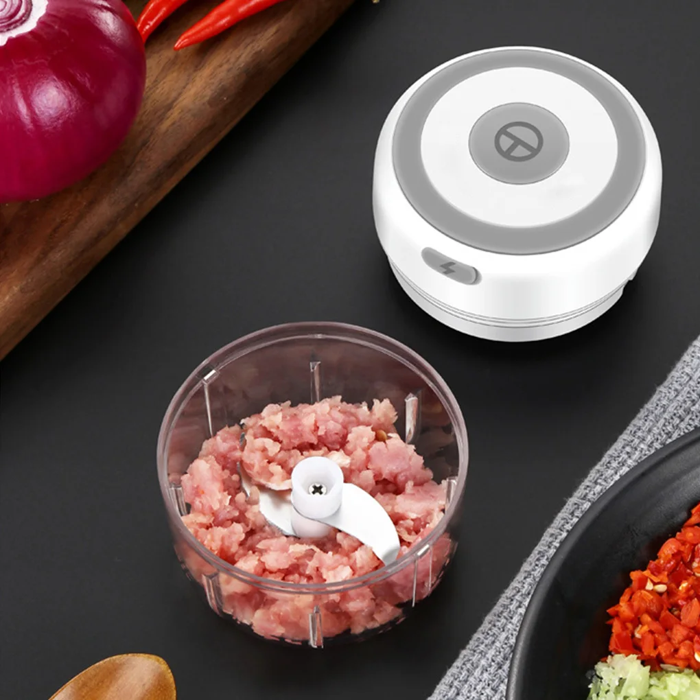 Mini Electric Food Garlic Vegetable Chopper Grinder Crusher Press For Nut Meat Fruit Rechargeable Onion Multi-Function Processor | Дом и сад
