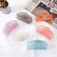 big crabs for hair hollow out acrylic hair claw clips classic women hairpin solid color hair clips ponytail holders headwear