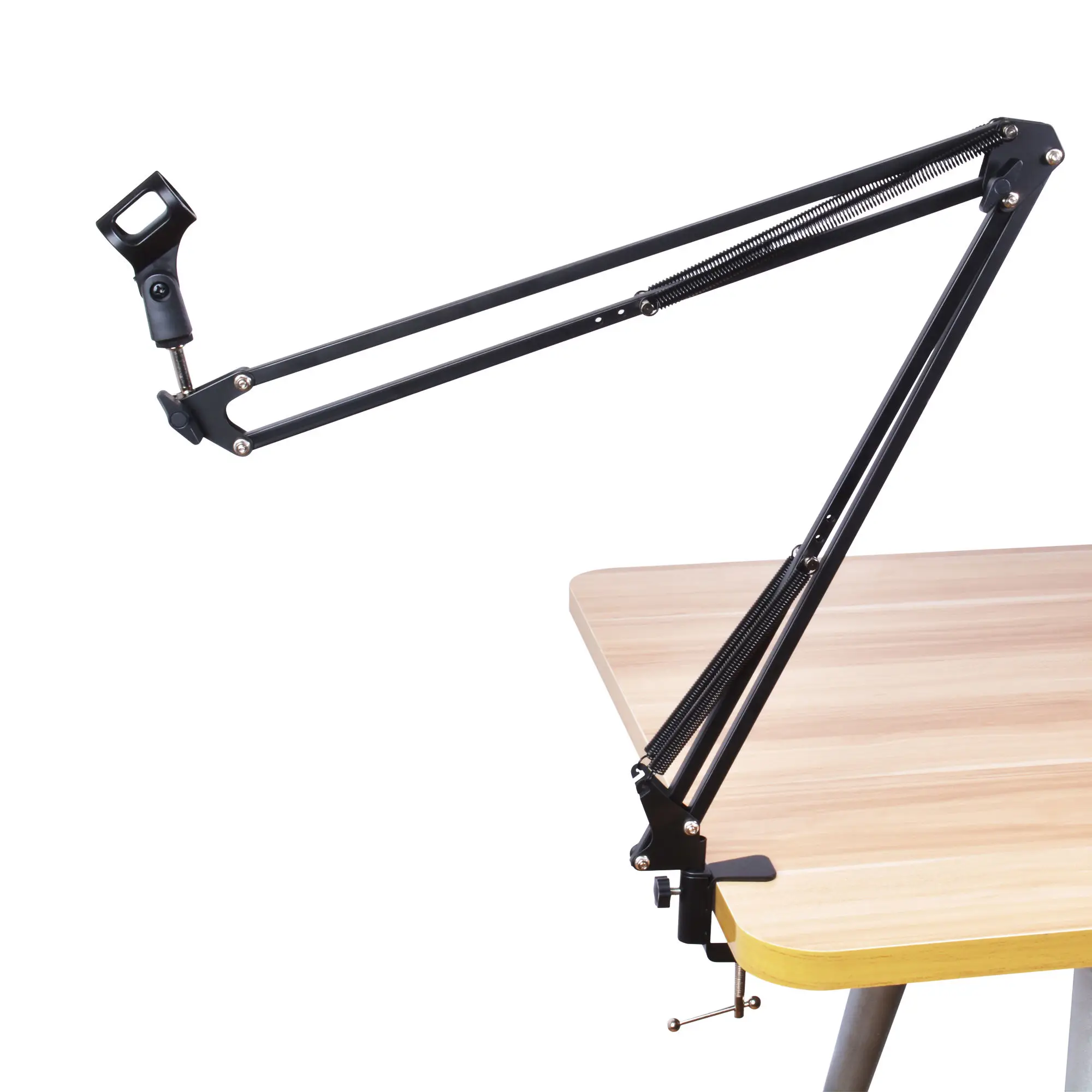 

Extendable Recording Microphone Holder Suspension Scissor Arm Stand Holder with Mic Clip Table Mounting Clamp