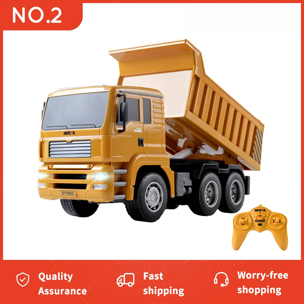 

HUINA 1/18 RC Truck Dumper Excavator Electric Engineering Construction Model Tip Vehicles Loaded Sand Car Auto Toys For Boys