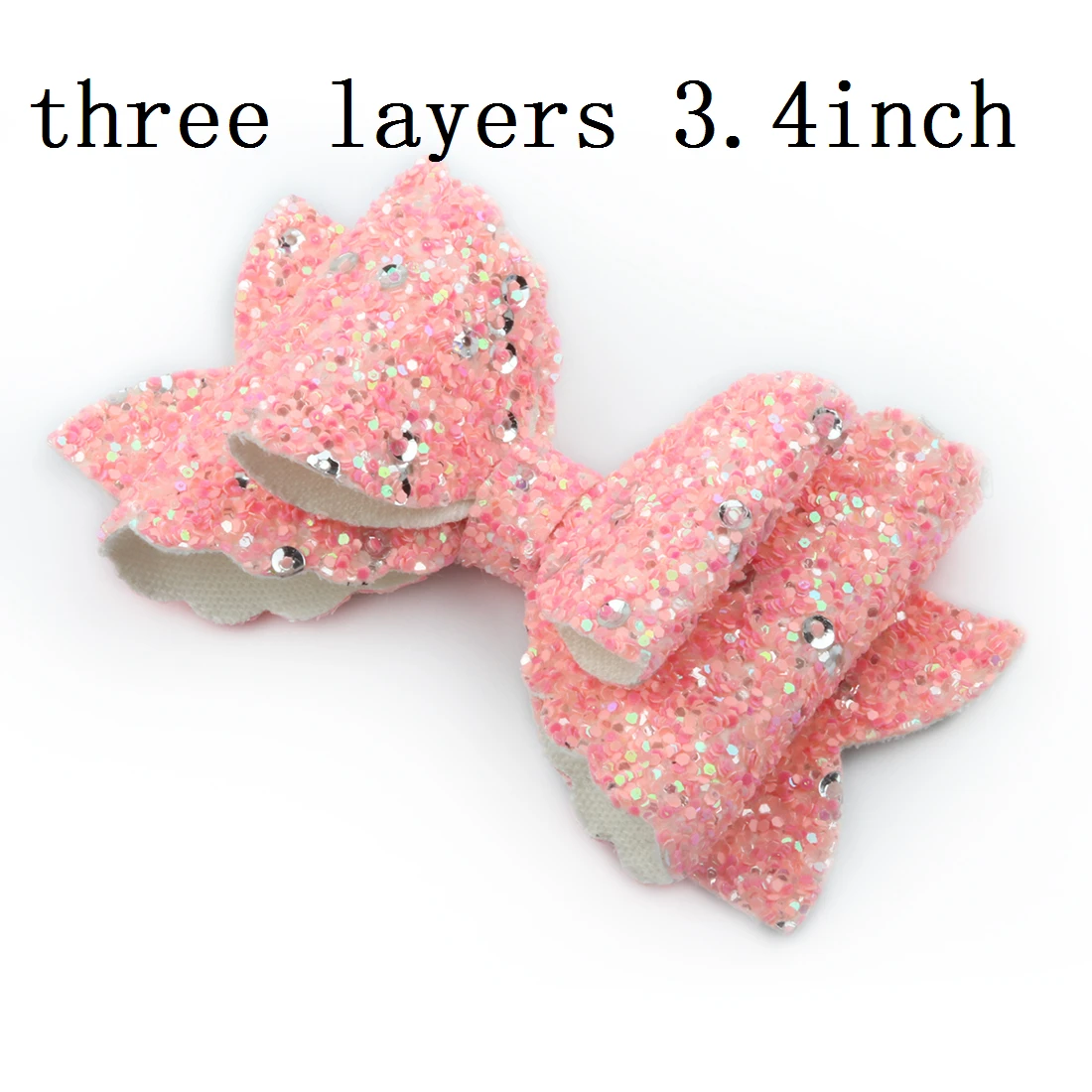 three layers-13 1 шт., заколки для волос для девочек, блестящие банты с зажимом, 3 дюйма, заколка-бабочка, заколки для волос, принт в виде сердца, звезды, патриотизм, точечный дизайн - Цвет: three layers-13