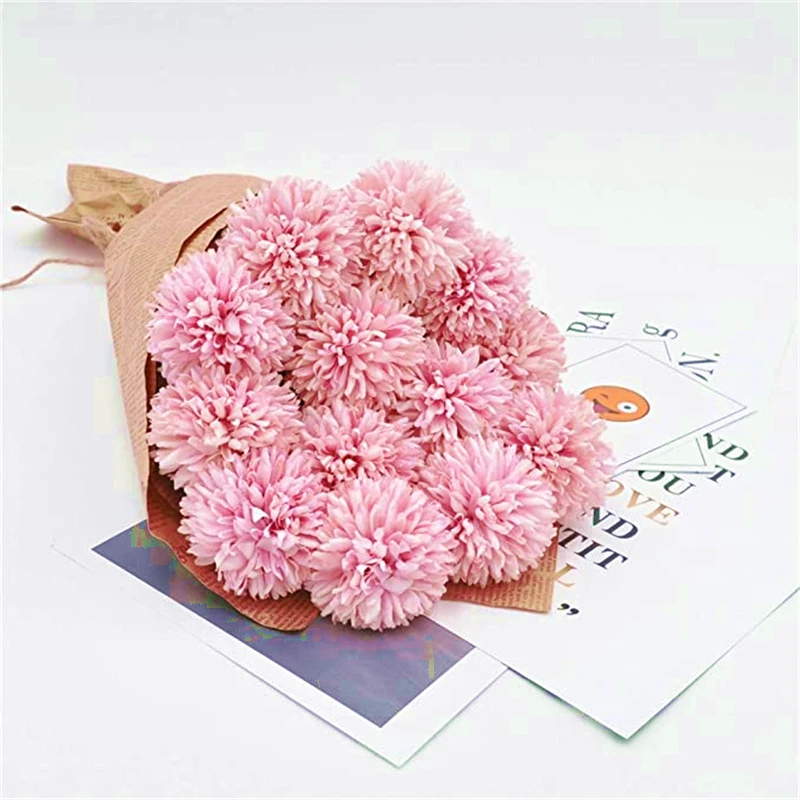 10 шт . искусственные цветы букет Одуванчик гортензии одна голова шип шар