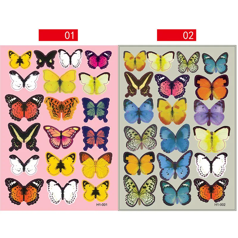 

19Pcs Watercolor butterfly combination wall sticker living room bedroom cabinet wedding home decoration butterflies stickers