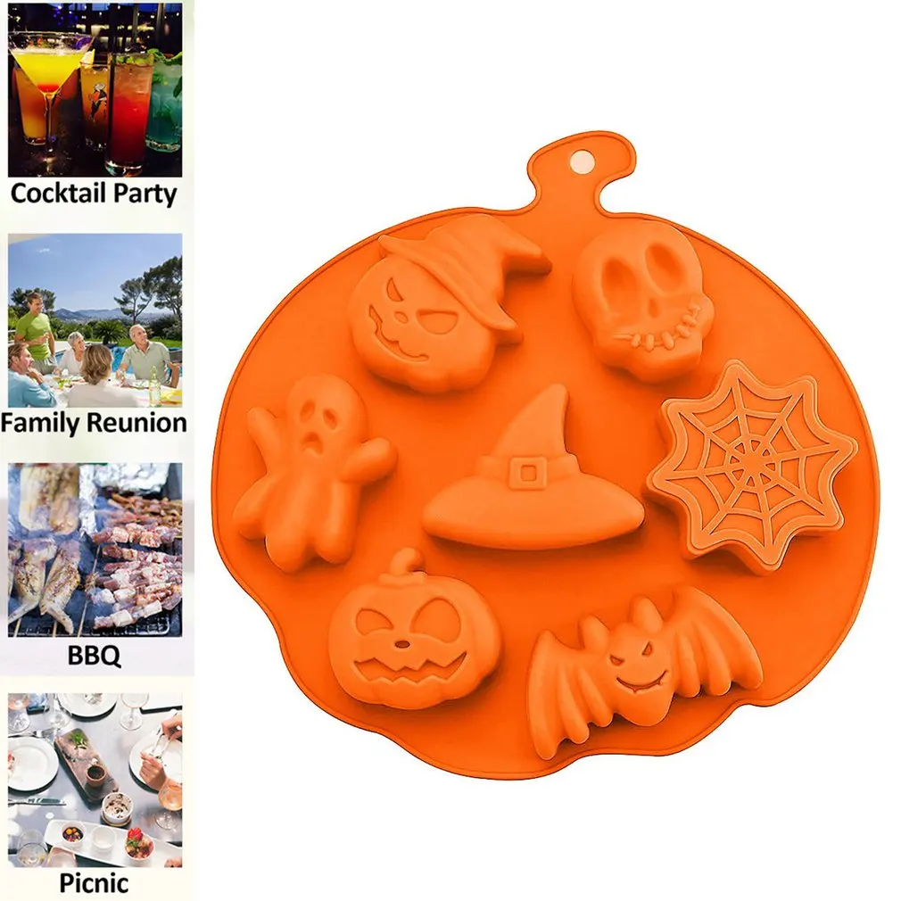 

Популярная новинка, силиконовая форма для торта с антипригарным покрытием, форма для торта в виде тыквы с 7 звездами для изготовления шокола...