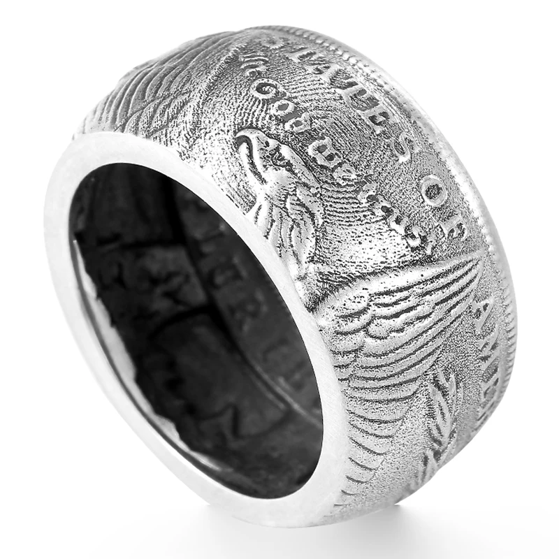 RuibeilaS925 bague de pièce monnaie ancienne en argent la mode pour 2021 New tendance | Украшения и аксессуары