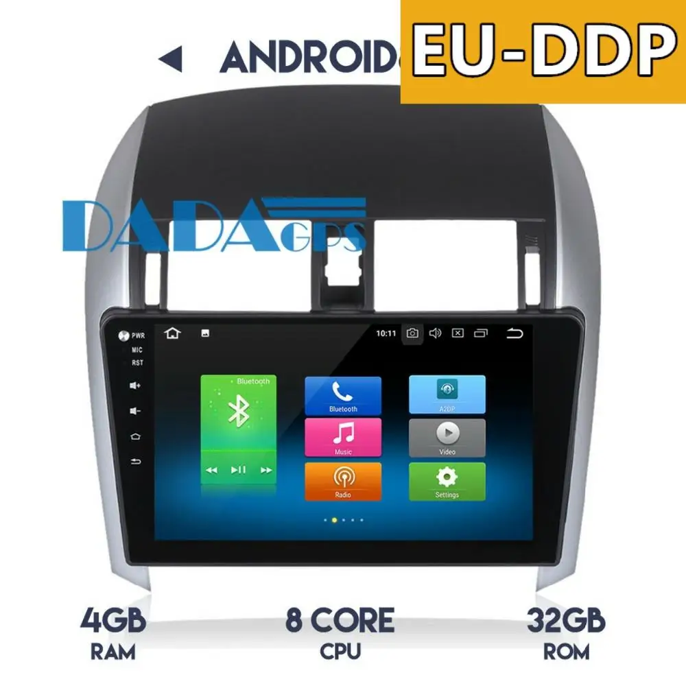 Автомагнитола на Android 9 0 4 ГБ 8 ядер GPS навигация для Toyota Corolla 2007 2011 без DVD плеера