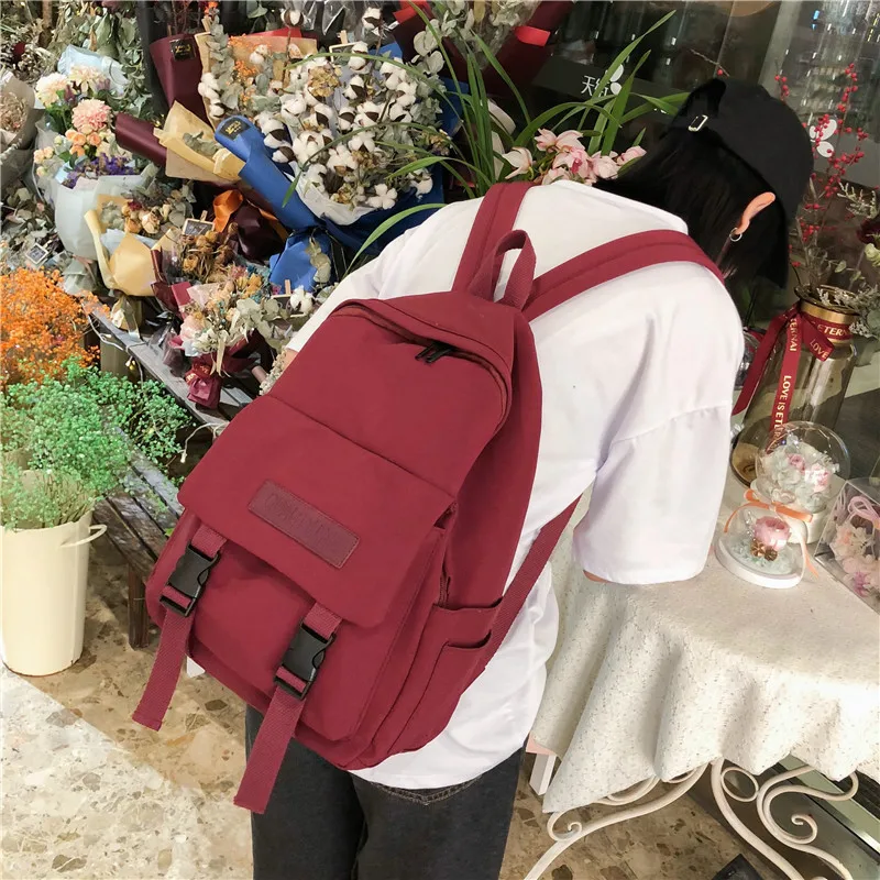 Холщовый школьный рюкзак с буквенным принтом школьные сумки для девочек