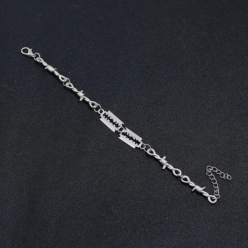 Браслет женский из колючей проволоки короткое ожерелье унисекс в стиле хип-хоп