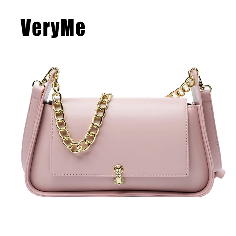 

VeryMe Pillow Type Messenger Pack Luxury Designer Handbag For Women Solid Color Shoulder Bag High Quality Leather Crossbody Tote
