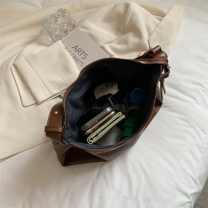 

Soft PU Leather Women Shoulder Bags New High Quality Large Capacity Handbag Solid Simple Luxury Fashion Big Ladies Crossbody Bag