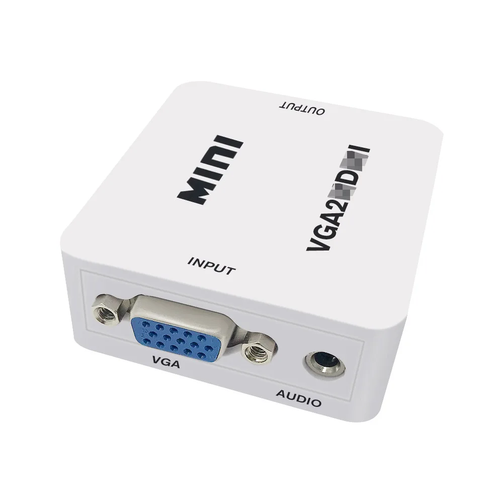 Переходник FANGTUOSI MINI VGA в HDMI 1080P с аудиоразъемом VGA2HDMI адаптер для ноутбука