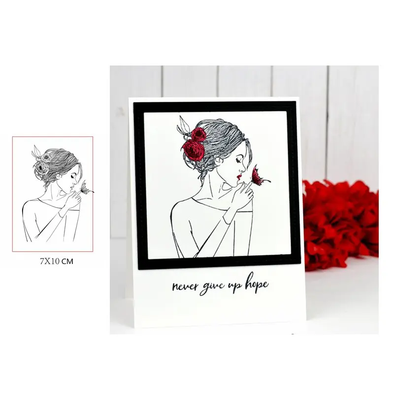 Модные милые сексуальные прозрачные силиконовые штампы для девочек скрапбукинг