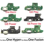 100 шт. USB-порт для зарядки док-станции, плата, гибкий кабель, детали для Moto G8 Play Plus G8 Power Lite One Fusion Macro One Hyper