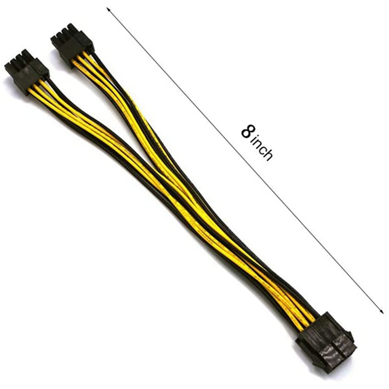 

8 Pin Female to Dual GPU 8Pin (6+2) Pin Male GPU 8 Pin Splitter Power Extension Cable 8 Pin GPU 3 Pack