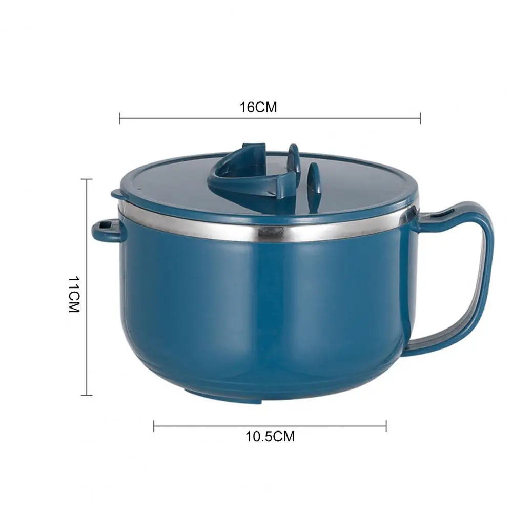 

Noodle Bowl Durable Large Capacity Stainless Steel Lightweight Salad Bowl with Handle for Home