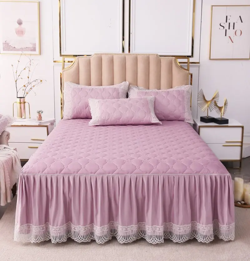 Роскошный корейский стиль принцессы розовый желтый синий 100% хлопок плотная