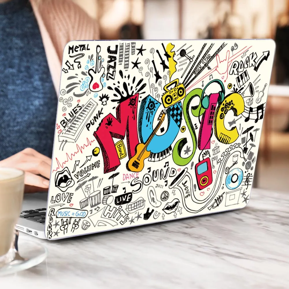 Цветочный чехол для ноутбука MacBook Air 13 A1466 A1932 Pro 13 15 16 дюймов Сенсорная панель A2141 a2159 пластиковый жесткий чехол Keybaord