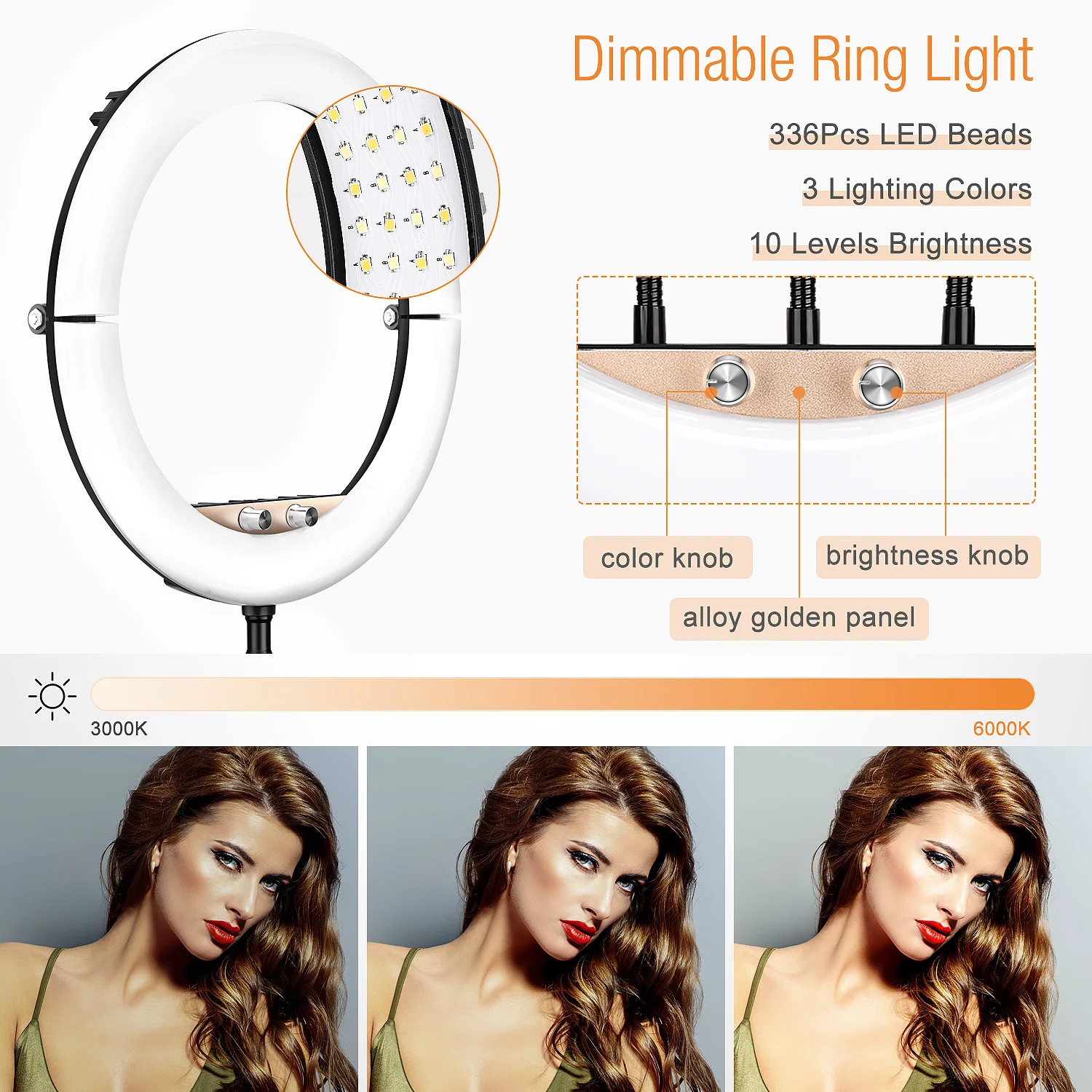 

Light Dimmable LED Selfie Ring Light With 3PCS Phone Holder 1.75M Tripod Stand For Makeup Youtube Photography Light Dropshipping