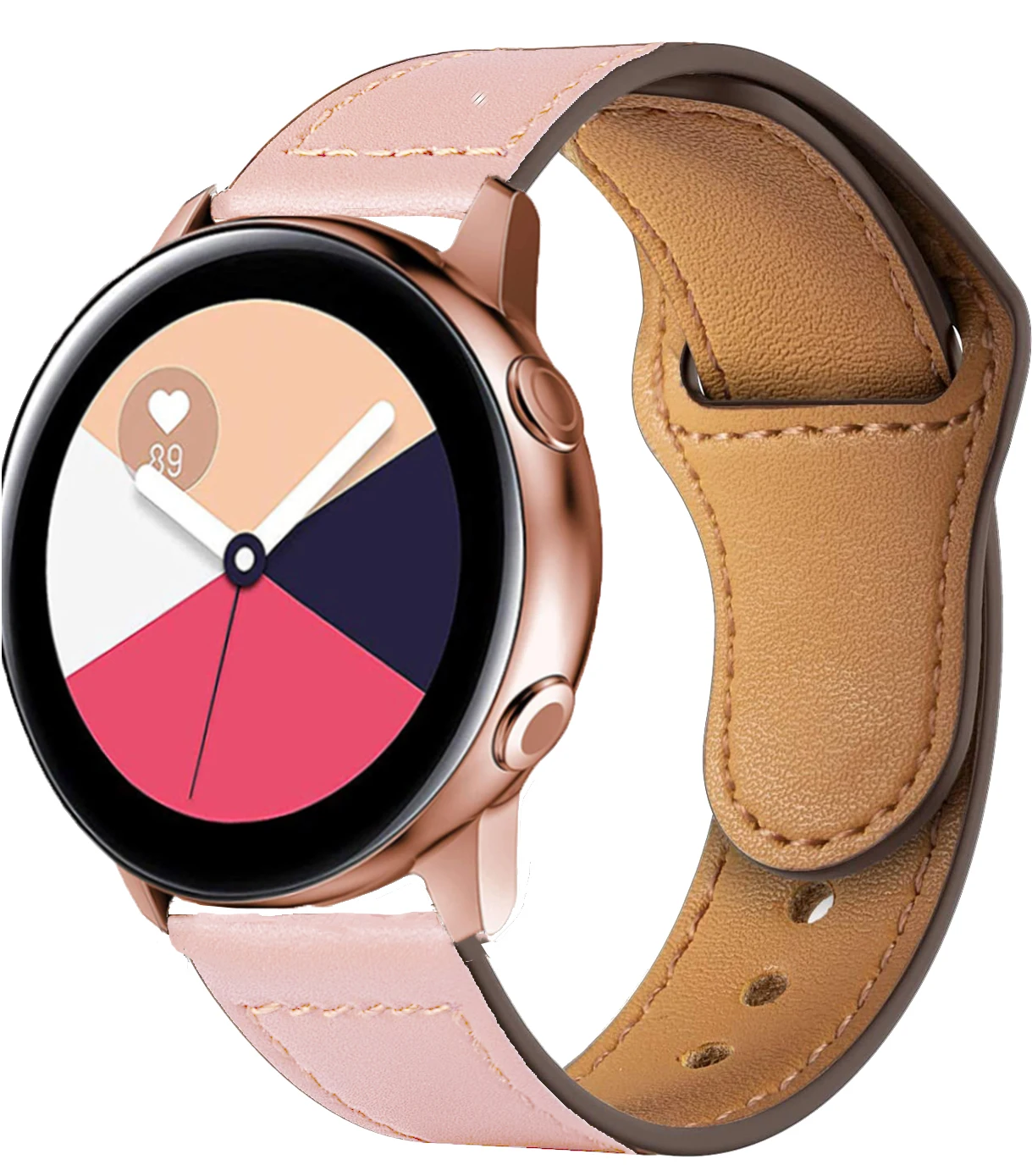 Ремешок кожаный для Samsung Galaxy watch 4/Classic 44 мм Active 2 браслет Huawei GT/2/Pro 3 45 мм/42 мм/46 20 22 -