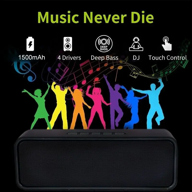 Обновленная Колонка TWS Bluetooth Саундбар сабвуфер стерео портативный динамик